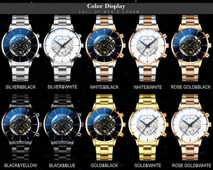 Geneva S-178 Men’s Luxury Quartz Wrist Watch