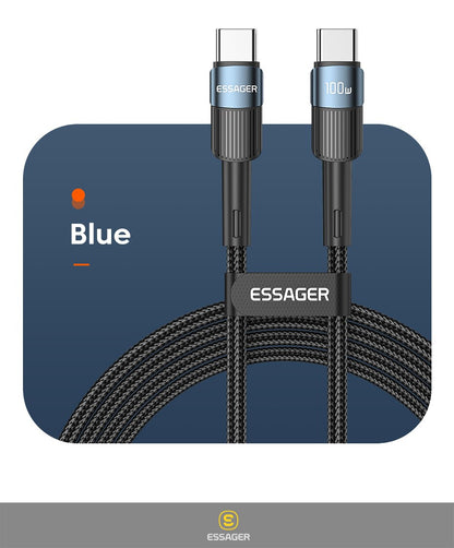 Essager 100W USB-C to USB-C Cable | PD Fast Charging for MacBook, Samsung & Xiaomi