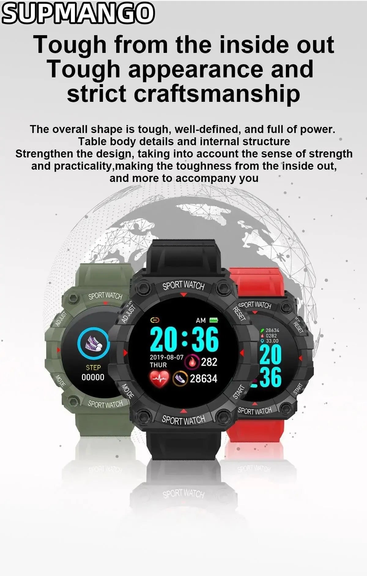 B33 Real Stepcount Smart Watch – Multi-Function Fitness Tracker for Men & Women | Waterproof Sports Smartwatch
