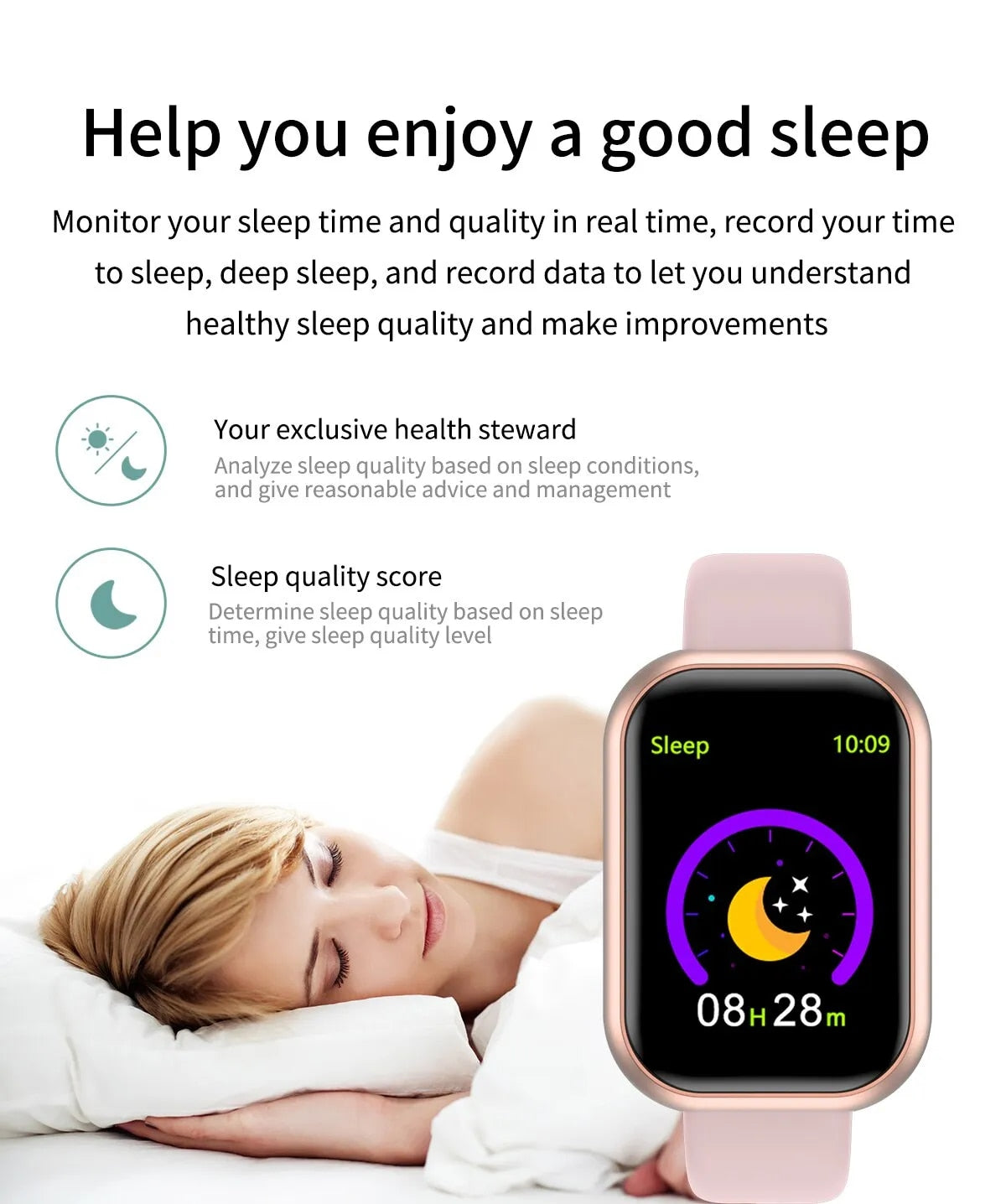 Y68 Real Step Count Smart Sports Watch – Fitness Tracker with GPS & Music Control for Android & iOS