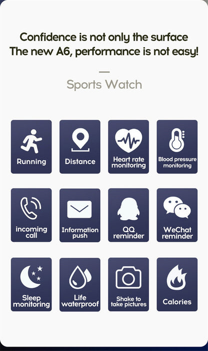 116-Plus Smart Watch with Real Step Count & Multi-Function Fitness Tracker | Unisex Android & iOS Compatible