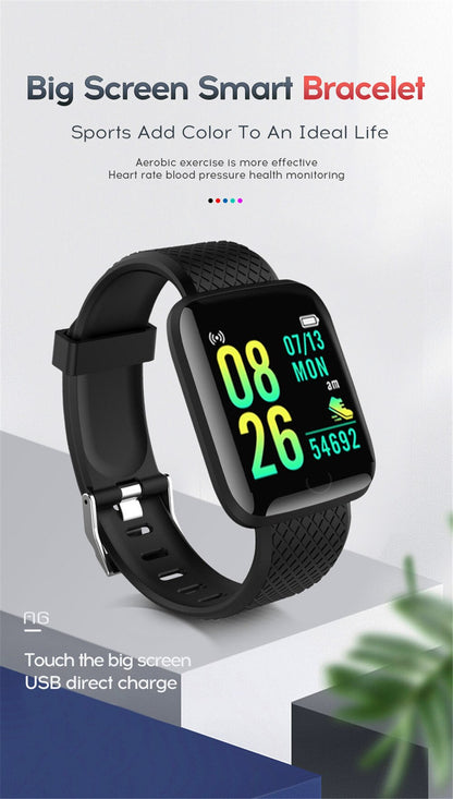 116-Plus Smart Watch with Real Step Count & Multi-Function Fitness Tracker | Unisex Android & iOS Compatible