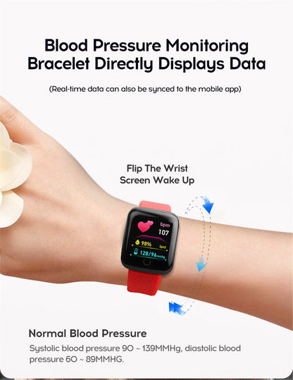 116-Plus Smart Watch with Real Step Count & Multi-Function Fitness Tracker | Unisex Android & iOS Compatible