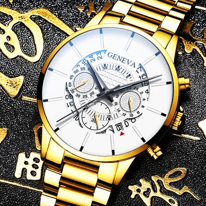 Geneva S-178 Men’s Luxury Quartz Wrist Watch