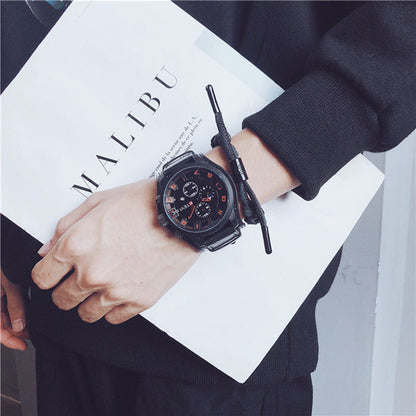 YIKAZE R-1150 Retro Men's Watches Classic Luxury Business Quartz Watch Fashion Big Dial Leather Strap Date Military Wristwatch for Men