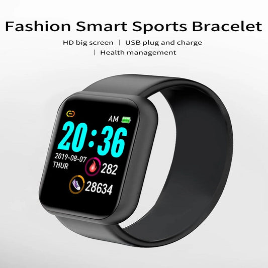 Y68 Real Step Count Smart Sports Watch – Fitness Tracker with GPS & Music Control for Android & iOS