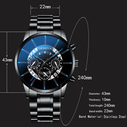 Geneva S-178 Men’s Luxury Quartz Wrist Watch