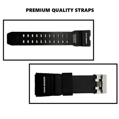 Military Mud Resist Dual Time Waterproof Sports Watch – Analog Digital Men’s Watch with Alarm &amp; Stopwatch